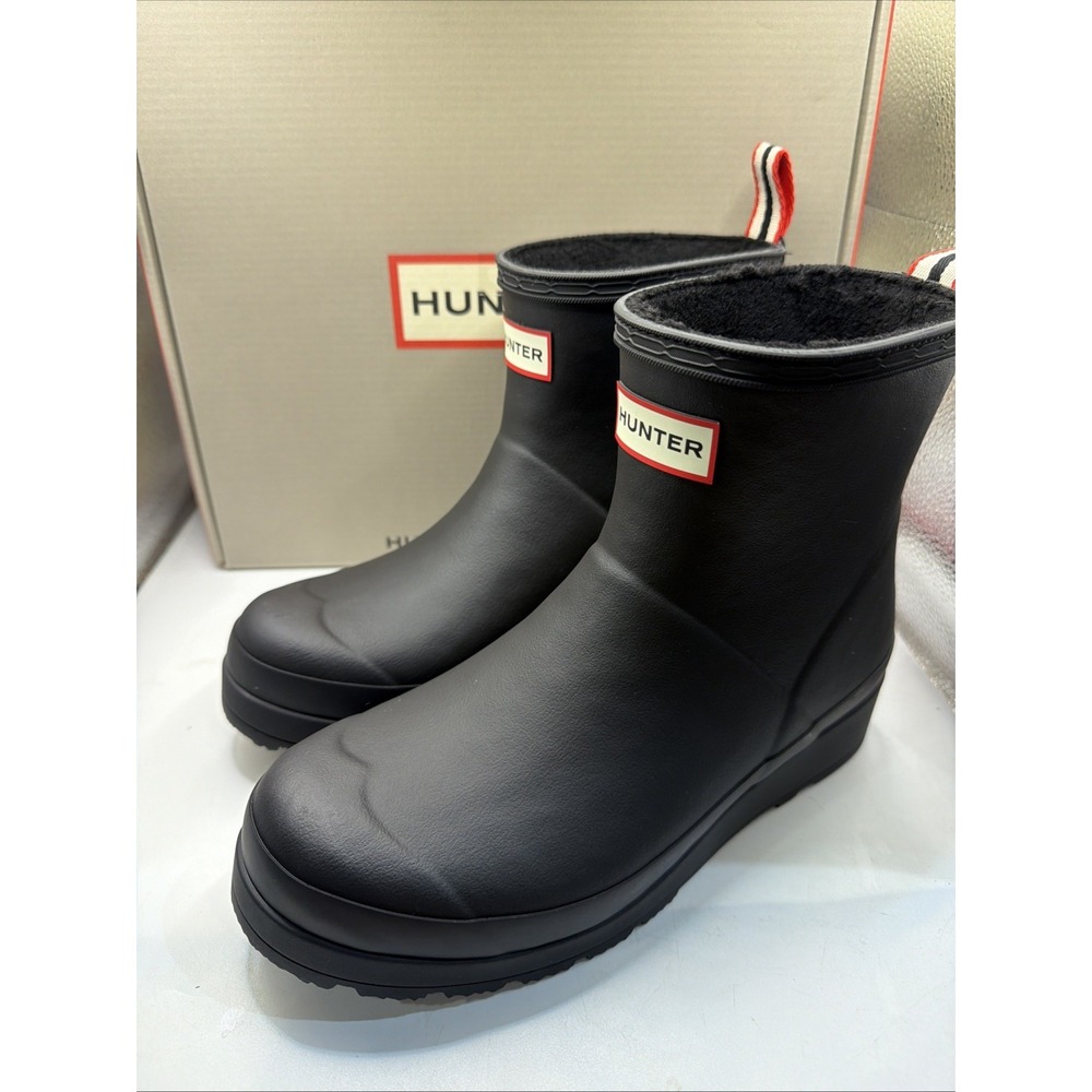 Hunter Women's PLAY Insulated Short Rain Black Boots Size US 9, EU 40/41, UK 7